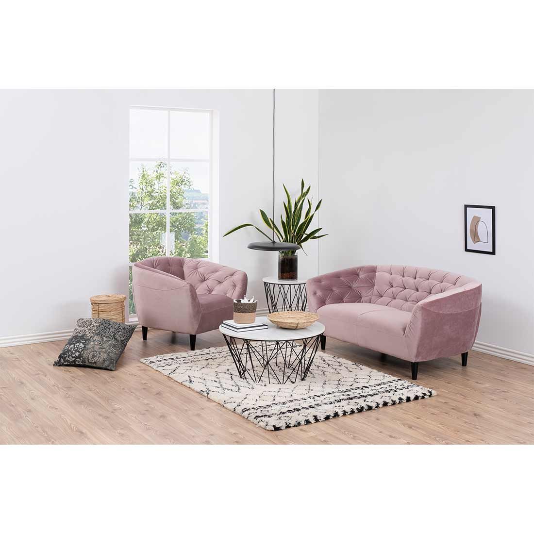 AC Design Ria 2-Sitzer Sofa Dusty Rose